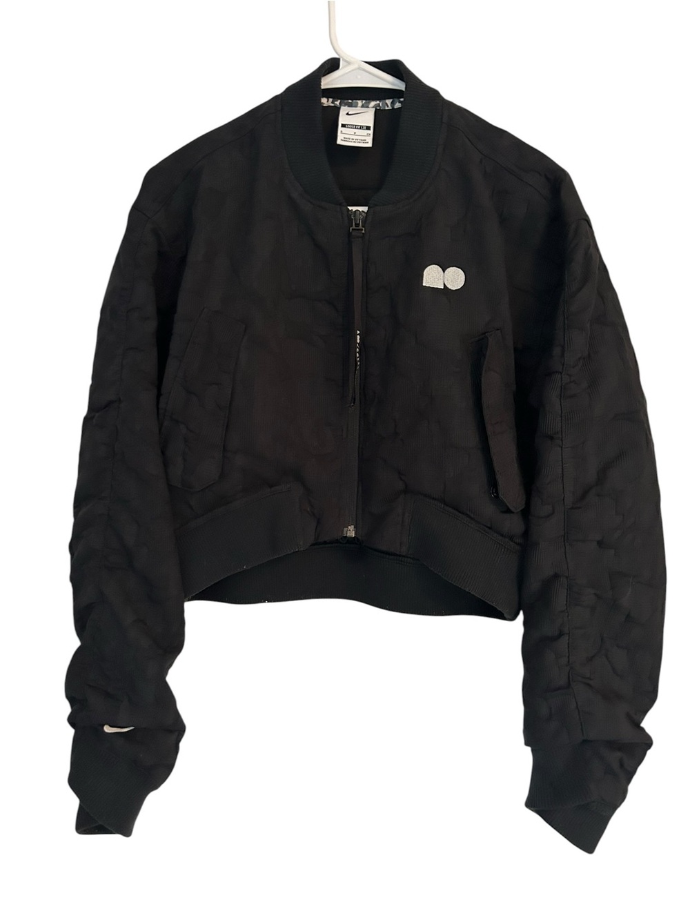 Nike Women's Naomi Osaka Tennis Bomber Jacket in Black Pockets Size SP